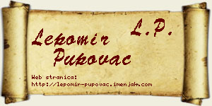 Lepomir Pupovac vizit kartica
